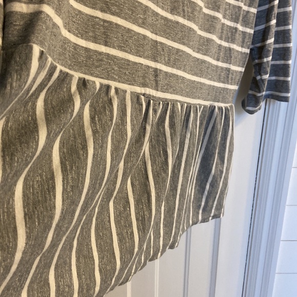 3X Sonoma Striped Cotton Blend Peplum Top - Picture 7 of 10